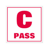 先生グレーディングスタンプ： C、PASS セルフインキングスタンプ (デザイン)