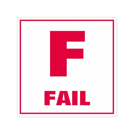 先生グレーディングスタンプ: F - FAIL セルフインキングスタンプ (デザイン)
