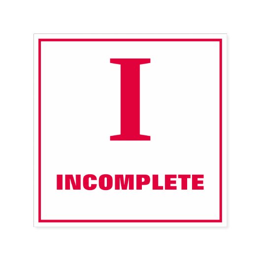 先生グレーディングスタンプ: I – 不完全 セルフインキングスタンプ (デザイン)