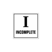 先生グレーディングスタンプ： I – 不完全 ラバースタンプ (インプリント)