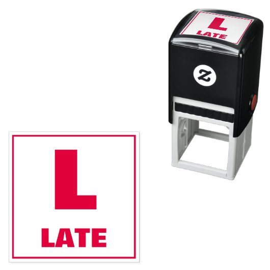 先生グレーディングスタンプ： L、LATE セルフインキングスタンプ (インサイチュ)