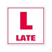 先生グレーディングスタンプ： L、LATE セルフインキングスタンプ (デザイン)