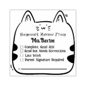 先生グレーディングラバースタンプかわいい猫の宿題 ラバースタンプ (インプリント)