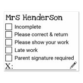 先生グレーディング注記ゴムスタンプ ラバースタンプ (インプリント)