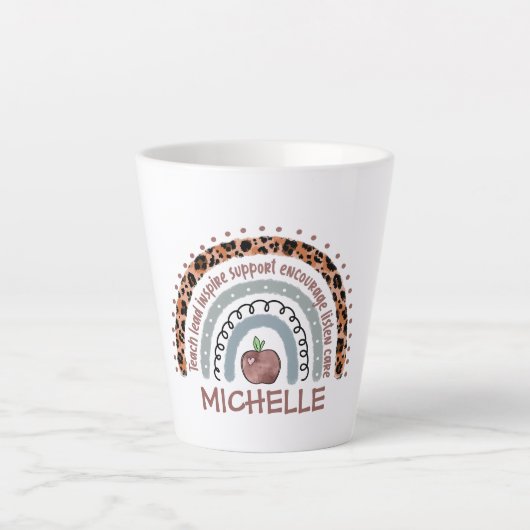 先生コアバリュー虹 カフェラテマグ (正面)