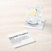 先生コースタースペインのギフト | 言語先生Ap スクエアペーパーコースター (インサイチュ)