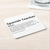 先生コースタースペインのギフト | 言語先生Ap スクエアペーパーコースター (アングル)