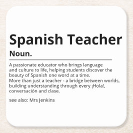 先生コースタースペインのギフト | 言語先生Ap スクエアペーパーコースター