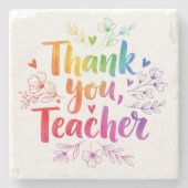 先生コースター – ありがとう、先生! ストーンコースター (正面)