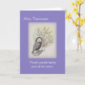 先生コーチ有難うございました期末名前をカスタムする カード (黄色い花)