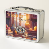 先生サバイバルキットフクロウブックスリンゴ メタルランチボックス (裏面)