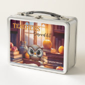 先生サバイバルキットフクロウブックスリンゴ メタルランチボックス (正面)