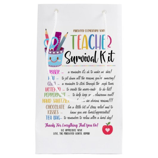 先生サバイバルキット抱き枕 スモールペーパーバッグ (正面)