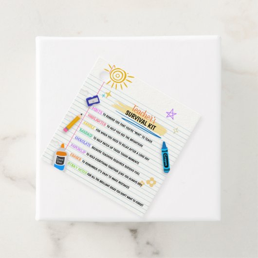 先生サバイバルキット新学期スクエア フェイバータグ (インサイチュ)