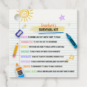 先生サバイバルキット新学期スクエア フェイバータグ (正面)