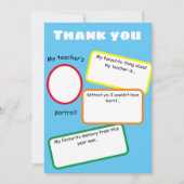 先生サンキューカードギフトが空白を埋める サンキューカード (正面)
