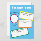 先生サンキューカードギフトが空白を埋める サンキューカード (正面/裏面)