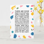 先生サンキューカードユニーク- カラフル カード (黄色い花)