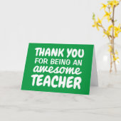 先生サンキューカード緑 カード (黄色い花)