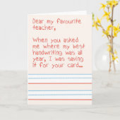 先生サンキューカード カード (黄色い花)