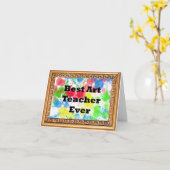 先生サンキューカード-最高のアート先生 カード (黄色い花)