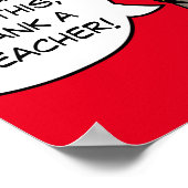 先生サンキューキャットクラスルームDecor ポスター (角)