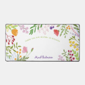 先生サンキューモダンフローラパーソナライズされた デスクマット (正面)