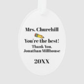 先生サンキューユーオーナメント オーナメント (裏面)