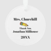 先生サンキューユーオーナメント オーナメント (裏面)