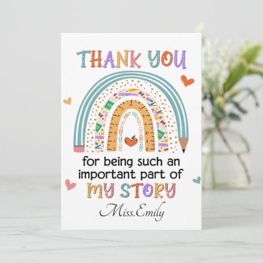 先生サンキューユー引用文サンキューカード サンキューカード (スタンド正面)