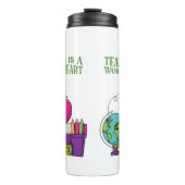 先生サーマルタンブラーのハート鑑賞作業 タンブラー (正面)