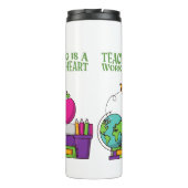 先生サーマルタンブラーのハート鑑賞作業 タンブラー (裏面)