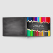 先生シャルボードリタイアメントパーティー色鉛筆 ゲストブック (全面)