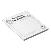 先生シンプルデザインメモ帳 ノートパッド (アングル)