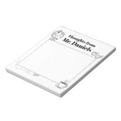 先生シンプルデザインメモ帳 ノートパッド (回転)