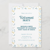 先生シンプル退職パーティー 招待状 (正面)