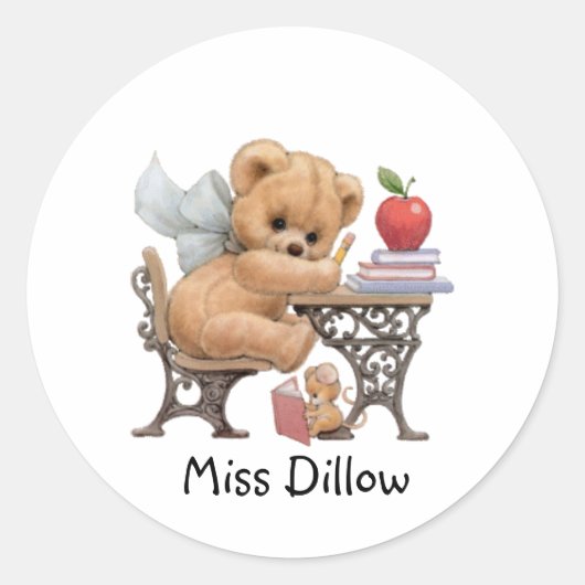 先生シールテンプレート ラウンドシール (正面)