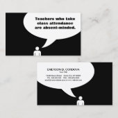 先生ジョーク（色のカスタマイズ） 名刺 (正面/裏面)