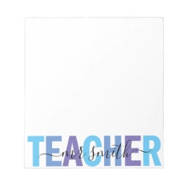 先生スクリプト名BlueおよびPurple Mens ノートパッド