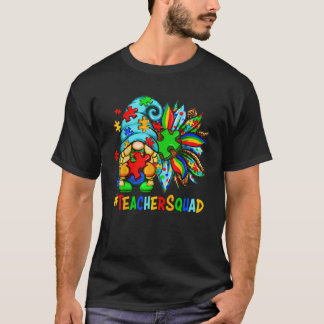 先生スクワッド自閉症かわいい格言パズルヒョウ太陽 Tシャツ