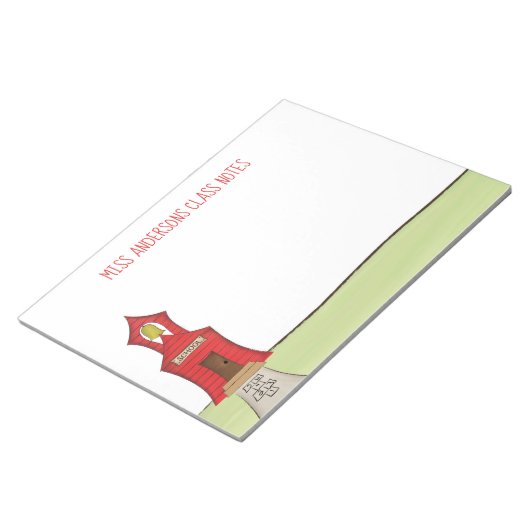 先生スクールかわいい教室教育 ノートパッド (アングル)