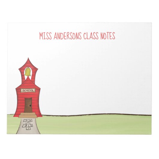 先生スクールかわいい教室教育 ノートパッド (正面)