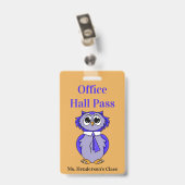 先生スクールオフィスホールパスバッジ バッジ (裏面 （クリップ付）)