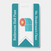 先生スクールバスホールパスバッジ バッジ (裏面)