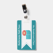 先生スクールバスホールパスバッジ バッジ (正面 （クリップ付）)