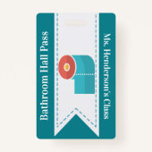 先生スクールバスホールパスバッジ バッジ (裏面)