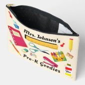 先生スクール物ラージ アクセサリーポーチ (見開き)