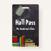 先生スクール・チャルクボード・ホールパス バッジ (裏面)