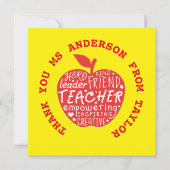 先生ステッカー – 最高の引用文Apple (正面)