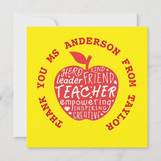 先生ステッカー – 最高の引用文Apple (正面)